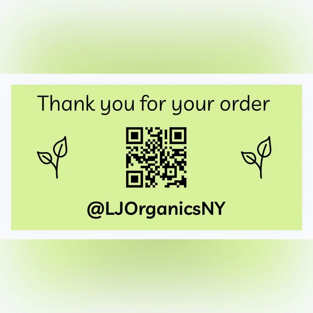 30 CUSTOM STICKERS - 2” x 1” - THANK YOU FOR YOUR ORDER - W/ CLOSET NAME & QR